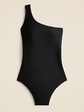 J.Crew one shoulder bathing suit, NWT, Black, 10